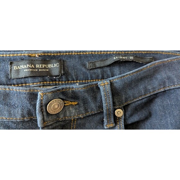 Banana Republic Women's Size 26 (31x27) Dark Wash Skinny Jean Premium (815) - Picture 3 of 3